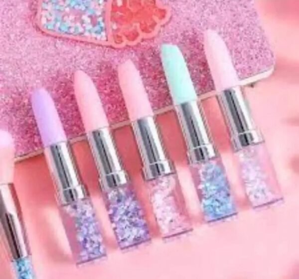 Luxury Crystal Lipstick Glitter Gel Pen for Girls & Students – Cute Quicksand Ballpoint Pen (1 Pc)
