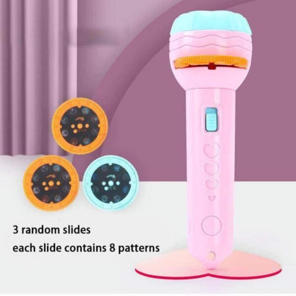 Kids Projector Torch Toy with 3 Slide Discs – Educational Learning Flashlight