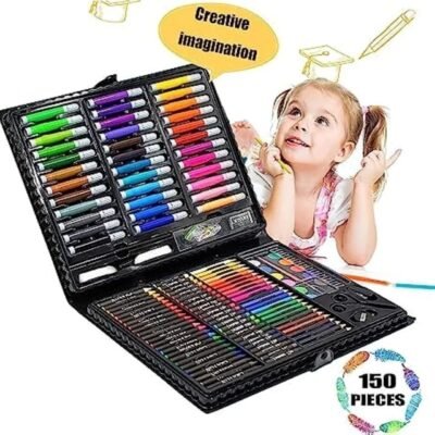 YASSUN 150-Piece Watercolor Art Set for Kids – Complete Drawing & Painting Kit